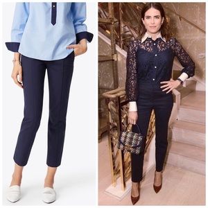 Tory Burch Vanner Pant in Navy